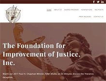 Tablet Screenshot of justiceawards.com